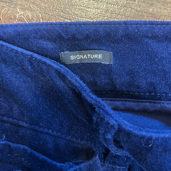 Talbots Navy Blue Velvet Velour Signature Stretch Jeans Size 6 Petite - Picture 6 of 12